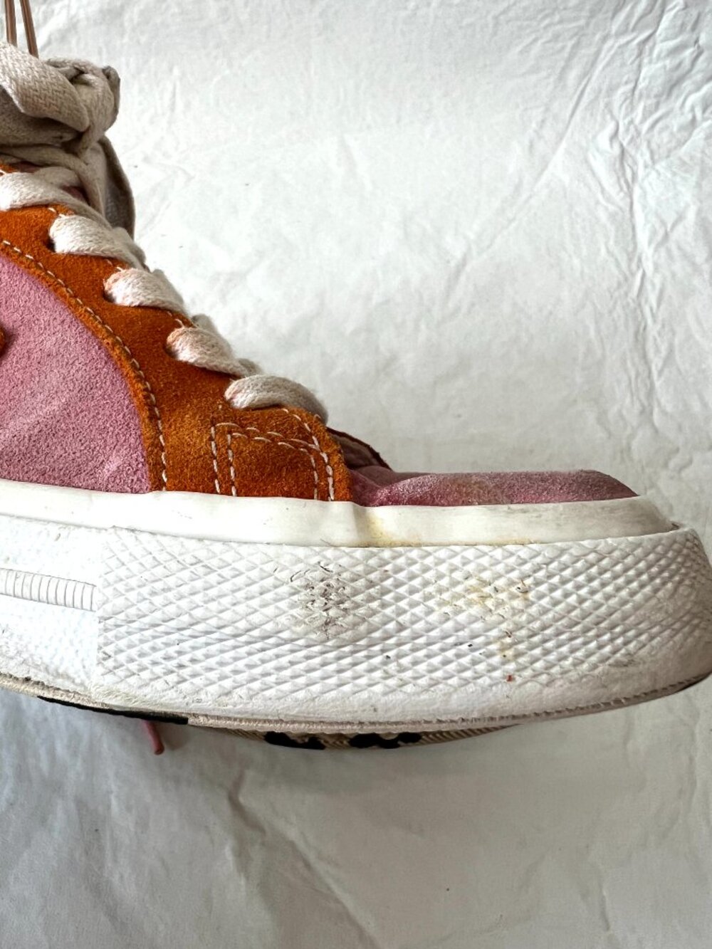 Converse Golf le Fleur sneakers low top shoes Pink Orange suede womens 7.5 - Picture 12 of 15